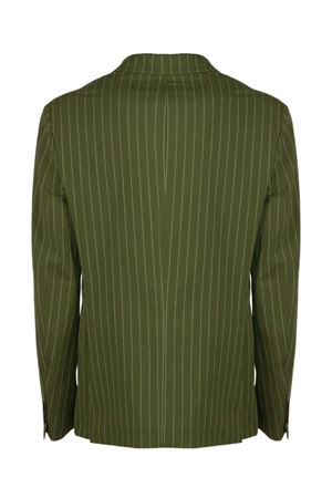 Green cotton double-breasted jacket PAOLO PECORA | L0131521R5A1